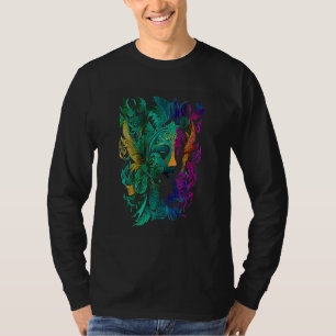 Funny Mardi Gras Carnival parade with beads party  T-Shirt