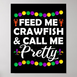 Funny Mardi Gras Craw-fish Festival Apparel  Poster