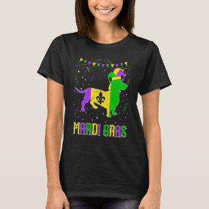 Funny Mardi Gras Dachshund Dog Dad Mum Mardi Gras T-Shirt