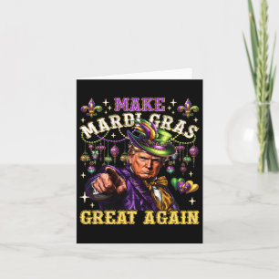 Funny Mardi Gras Donald Trump Mardi Gras American  Card