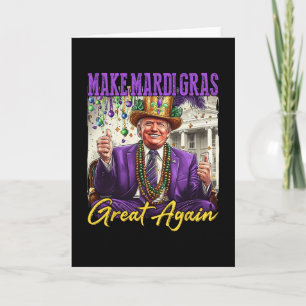 Funny Mardi Gras Donald Trump Mardi Gras American Card