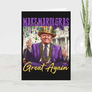 Funny Mardi Gras Donald Trump Mardi Gras American Card