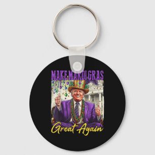 Funny Mardi Gras Donald Trump Mardi Gras American  Key Ring