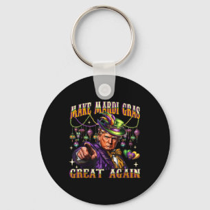 Funny Mardi Gras Donald Trump Mardi Gras American Key Ring