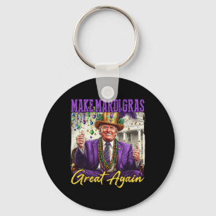 Funny Mardi Gras Donald Trump Mardi Gras American  Key Ring