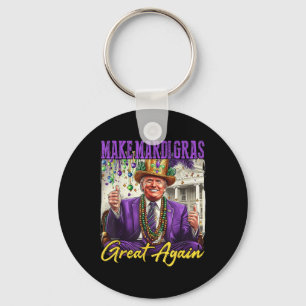 Funny Mardi Gras Donald Trump Mardi Gras American  Key Ring