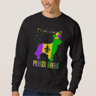 Funny Mardi Gras Golden Retriever Dog Dad Mom Mard Sweatshirt