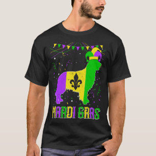 Funny Mardi Gras Golden Retriever Dog Dad Mum Mard T-Shirt