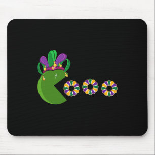 Funny Mardi Gras Hat Eating King Cakes - Mardi Gra Mouse Pad