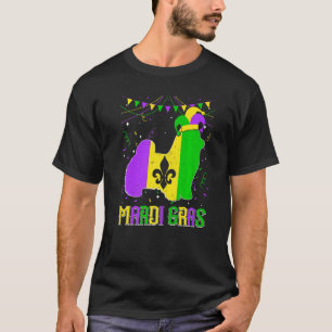 Funny Mardi Gras Maltese Dog Dad Mom Mardi Gras Pr T-Shirt