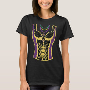 Funny Mardi Gras Outfit Costume Mask Beads For Wom T-Shirt