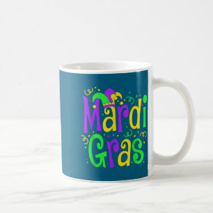 Funny Mardi Gras Parade Outfit Jester Hat Men Wome Coffee Mug