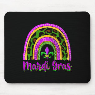 Funny Mardi Gras Parade Outfit Jester Rainbow Wome Mouse Pad