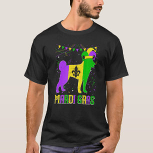 Funny Mardi Gras Shiba Inu Dog Dad Mum Mardi Gras T-Shirt
