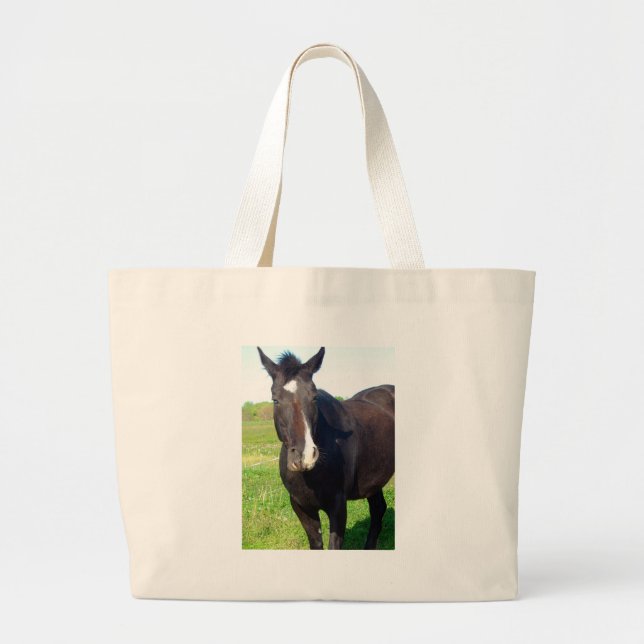 Funny Mare Large Tote Bag (Front)