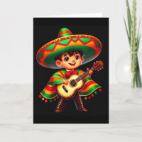 Funny Mariachi Sombrero Cinco De Mayo Guitar Boys