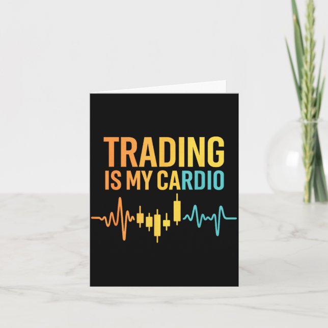 Funny Market For Trader Dad, Trading Quotes Stocks Card (Front)