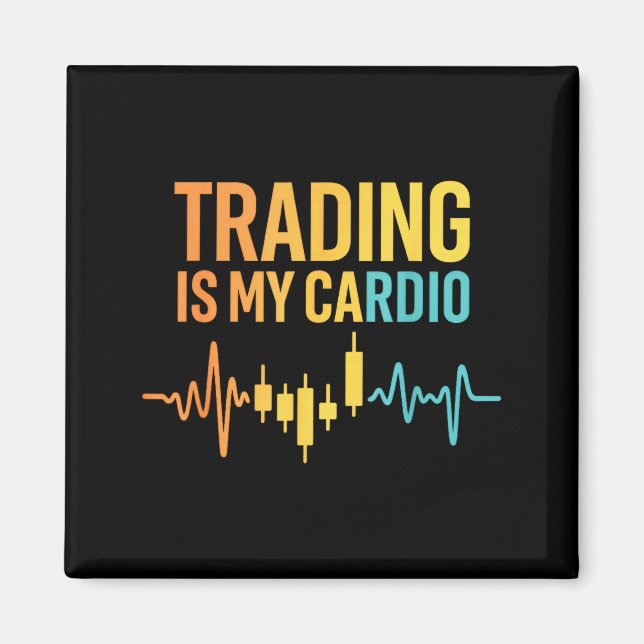 Funny Market For Trader Dad, Trading Quotes Stocks Magnet (Front)