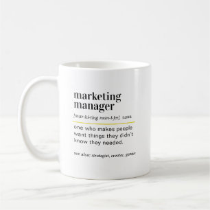 Funny Marketing Manager Definition Gift Coffee Mug