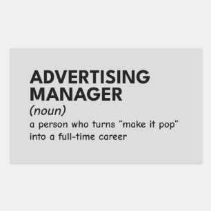 Funny Marketing Manager Definition Rectangular Sticker