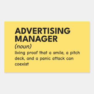 Funny Marketing Manager Definition Rectangular Sticker