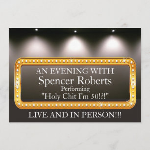 Funny Marquee Birthday Invitation