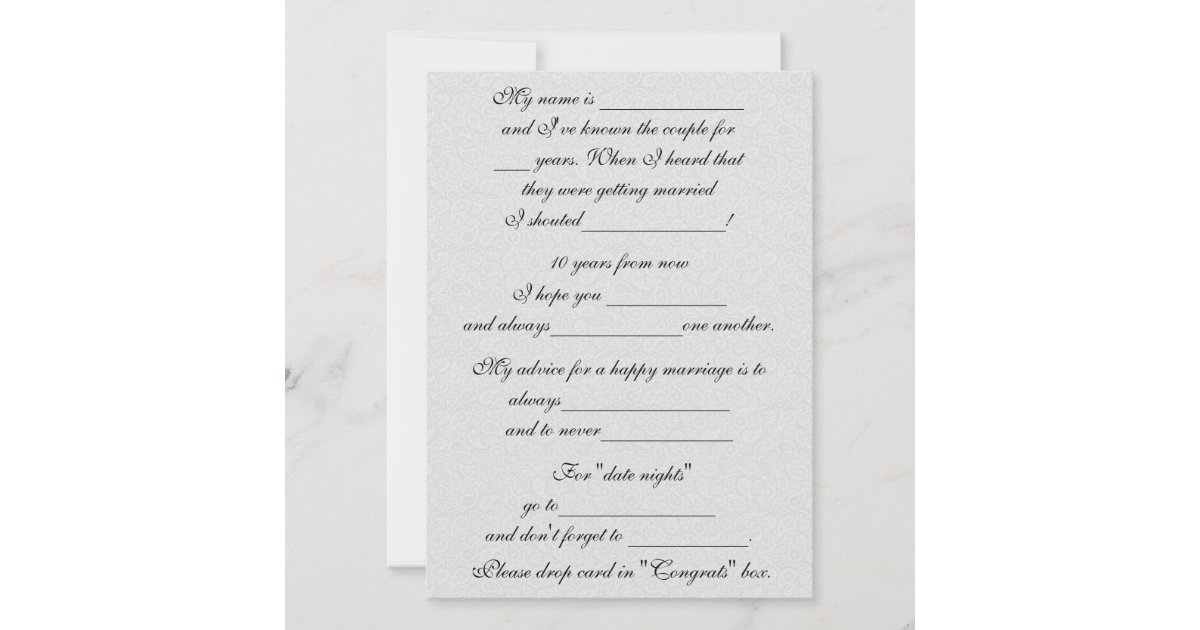 Funny Marriage Advice for Bride & Groom | Zazzle