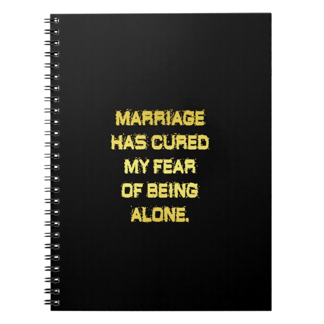 Funny Marriage and Fear Joke Notebook (Front)