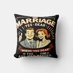 Funny Marriage, Anniversary Gift Cushion