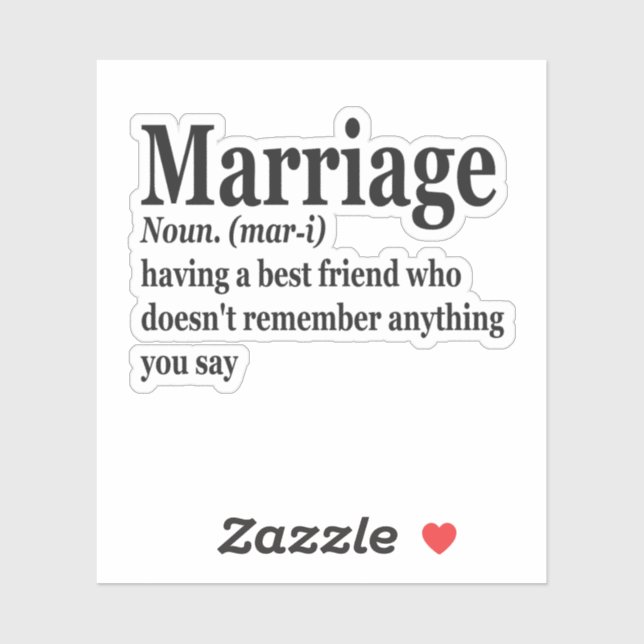 Funny Marriage Definition Couple Husband Wife Gift (Sheet)