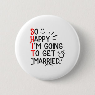 Funny Marriage Gift Hilarious Groom Bride Wedding 6 Cm Round Badge