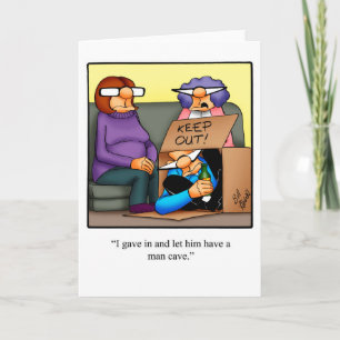 Funny Marriage Humour Blank Greeting Card
