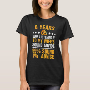 funny marriage shirts 8 year wedding anniversary f
