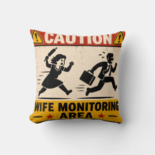 Funny Married Life Joke Cushion
