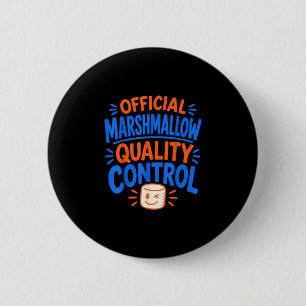 Funny marshmallow 6 cm round badge