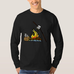Funny Marshmallow Campfire Roasting Scout Lover Ca T-Shirt