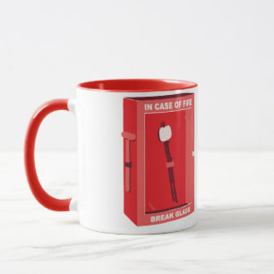 Funny Marshmallow Cartoon - In Case Of Fire Mug