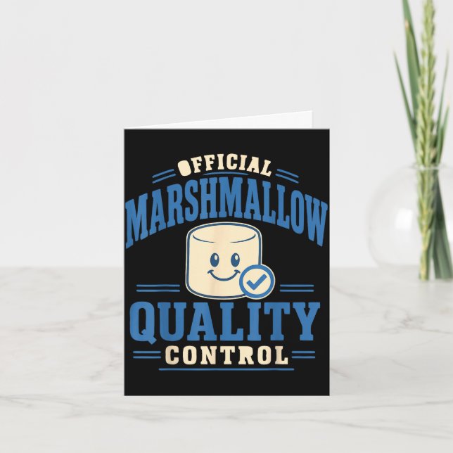 Funny marshmallow lover  card (Front)