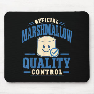 Funny marshmallow lover mouse pad