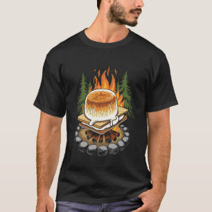 Funny Marshmallows Running from Campfire T-Shirt