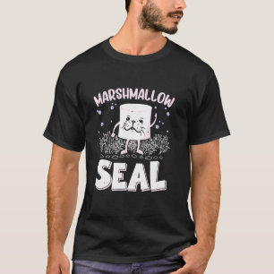 Funny Marshmallows Seal Pun - Water Animals Costum T-Shirt