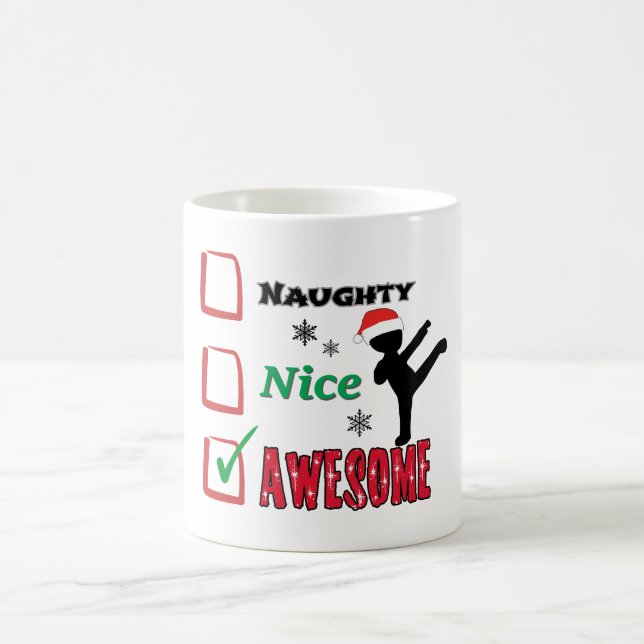 Funny Martial Arts Christmas Coffee Mug (Center)