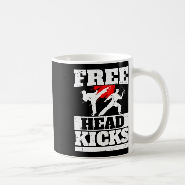 Funny Martial Arts Free Head Kicks  Coffee Mug (Right)