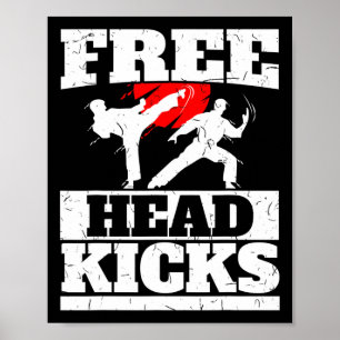 Funny Martial Arts Free Head Kicks Poster