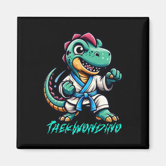 Funny Martial Arts Karate Taekwondo Dino Animal Cu Magnet