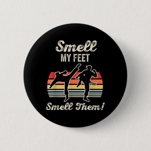 Funny Martial Arts Retro Sunset Karate Taekwondo 6 Cm Round Badge