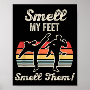 Funny Martial Arts Retro Sunset Karate Taekwondo Poster