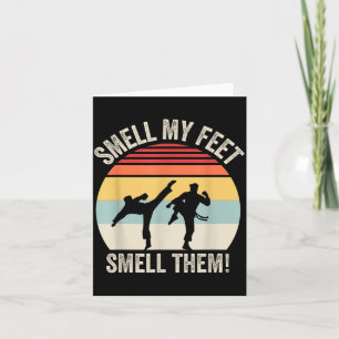 Funny Martial Arts Smell Feet Retro Karate Graphic Card