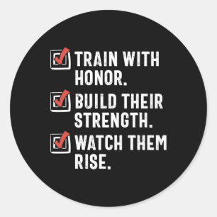 Funny Martial Arts Teacher Karate Instructor Sense Classic Round Sticker
