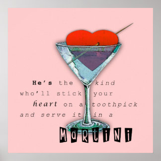 Funny Martini Quote Poster